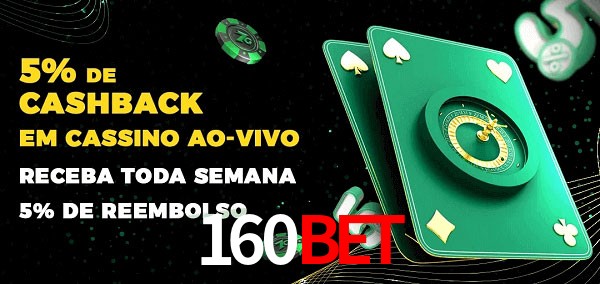 Promoções do cassino ao Vivo 160BET